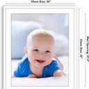Americanflat 26x32 Picture Frame with Polished Plexiglass - Use as 22x28 Frame with Mat or Display 26x32 Photo Without Mat - Streamline Collection - Thin Border Picture Frames for Wall - White