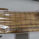 No Drill Cordless Bamboo Roman Shades, 30" W × 48" H, Highfield Teak