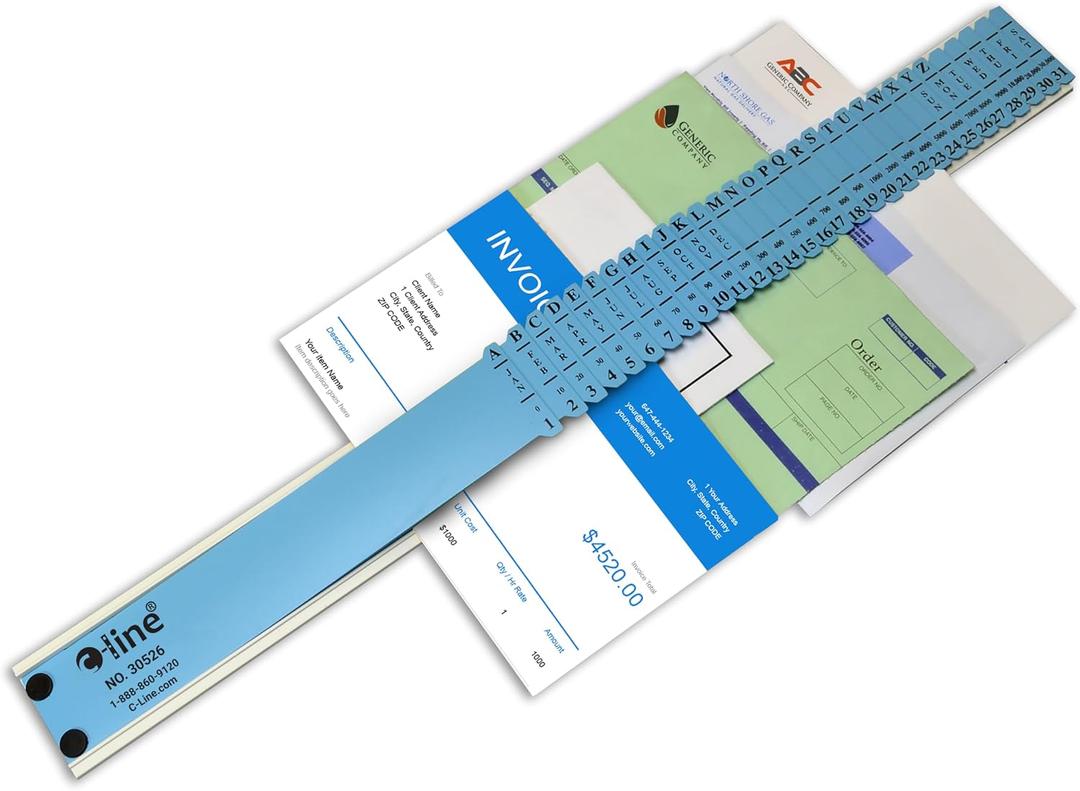 C-Line All-Purpose Document Sorter, 2.5 x 23.5 Inch, Blue (30526)