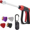 Pocket Hose Arrow, AS SEEN ON TV, Customizable Spray Nozzle from Powerful Jet Stream Cleaning to Gentle Garden Watering, Flow Force Tech, 4 Precision Tips, Rust-Resistant, Non-Slip Grip, Car Wash