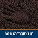 OLANLY Bathroom Rugs 50x30, Extra Soft Absorbent Chenille Bath Rugs, Rubber Backing Quick Dry, Machine Washable Bath Mats for Bathroom Floor, Tub and Shower, Home Decor Accessories, Brown