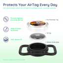 2 x Dog AirTag Holder for Dog Collar, Soft Silicone Slide-On Case for Apple AirTag, No-Dangle Quiet Protective Holder with Eye-Catching Pet Character Designs, Black-Racecar Driver