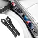 2PCS Car Seat Gap Filler Organizer,Upgraded Car Side Seat Gap Fillers with Dual Slot Design,in Between Cars Seats Catcher Cars Accessories for Filling 1.3-1.4 Inch Gaps