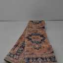 Washable 2x6 Hallway Runner Rug: Vintage Water Resistant Kitchen Entryway Rug Ultra Soft Living Room Bedroom Carpet Thin Non Slip Indoor Floor Mat for Bathroom Laundry (2 X 6,Orange)