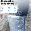 2 x 10 Pairs Waterproof Shoe Covers Thickened Disposable Plastic Non Slip Shoes Dustproof Water Proof Transparent Shoe Protectors Cover, Rain Shoe Covers for Women Men Outdoor