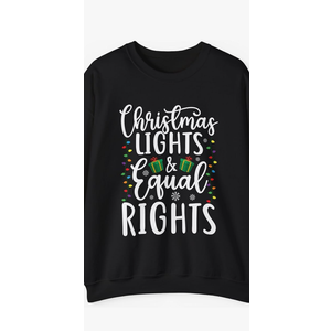 Christmas Lights And Equal Rights Xmas Equality Ugly T Shirt Size L
