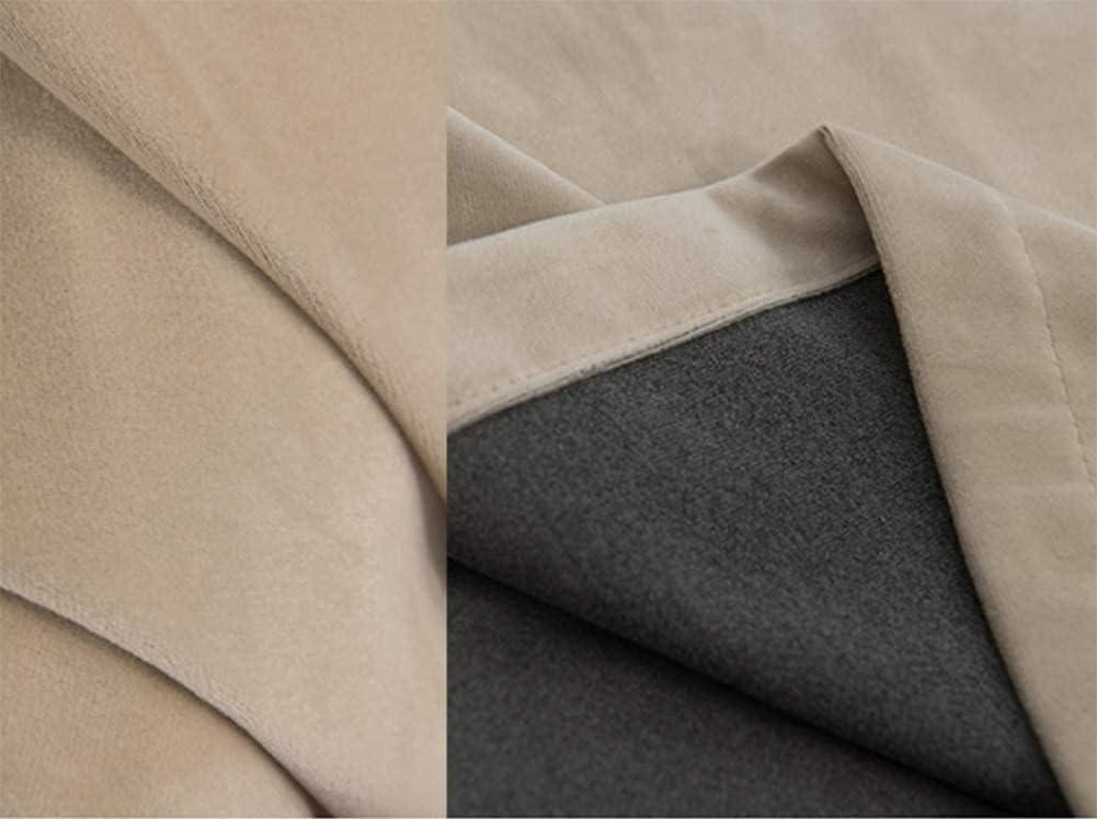 Living Room Curtains, 2 Pieces Velvet Curtains Blackout Curtain Opaque Curtain with Eyelets Thermal Curtain Blackout Curtains ?senvorhang,Beige,200X230cm