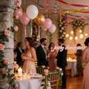 Felice Arts 2 Pack Pink Artificial Flower Garland, Each 6.5FT Fake Rose Vines, Hanging Floral Rose Garland for Wedding Baby Shower Swing Table Home Party Decor