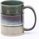 Coffee Mug, 22 oz Beer Mugs Large Ceramic Coffee Mug Tea Cups, Handmade Mug with Big Handle for Office and Home, Dishwasher and Microwave Safe (Ink Green)
