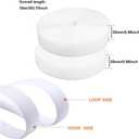 2rolls/Set Free Cut Self Adhesive Waterproof Hook and Loop, Tape Home Heavy Duty,Teacher Supplies for Handmade Craft Art and Couch(White)