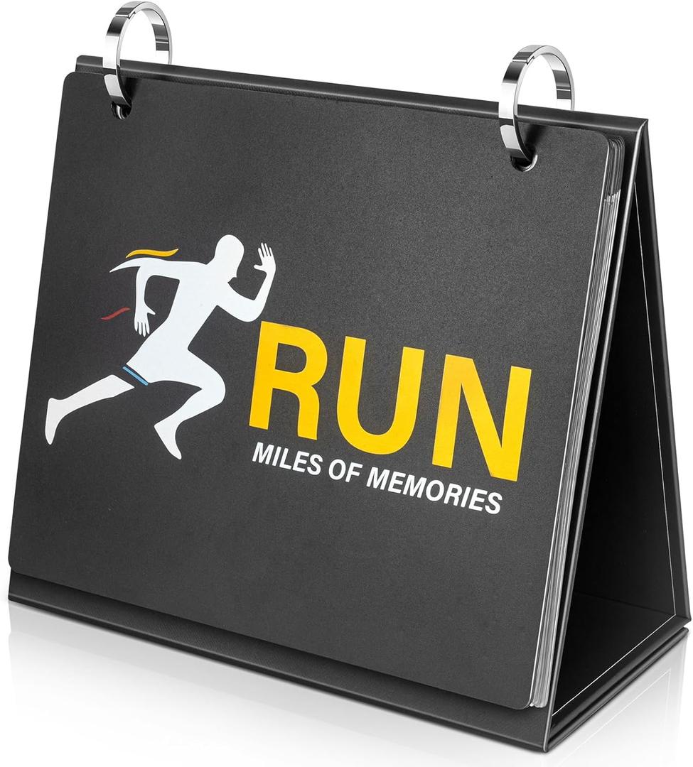 Race Bib Holder with Stand, Runner's Race Bib Desktop Display Album, 20 Vinyl Sheet Protectors/Pack