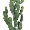 Artificial Cactus Plant 32 Inch Faux Desert Cacti Fake Cactus Potted Plant with Black Planter for Home Garden Office Indoor Outdoor Decoration