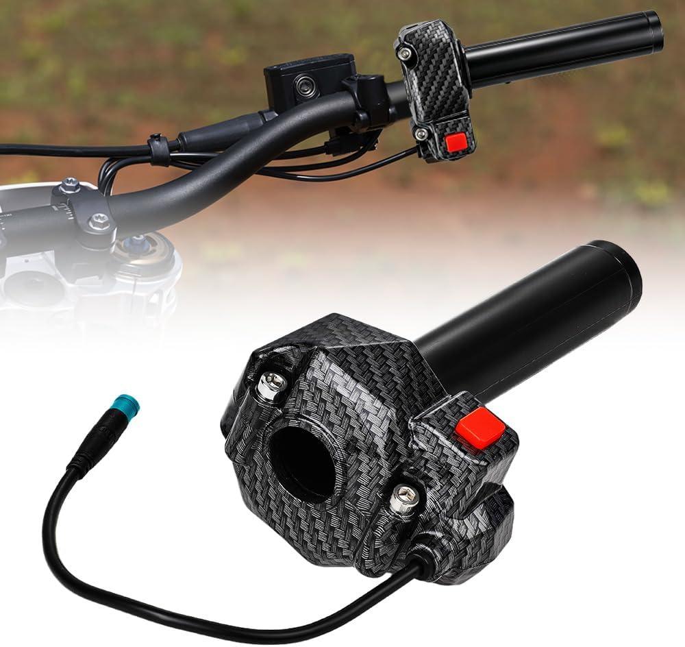 5-Pin Throttle Twist Grip, 5-Wire Cable for Talaria Sting MX3 MX4 MX5 Electric Dirt Bike, Carbon Fiber Pattern Nylon Handle Throttle Tube