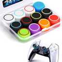 24 PCS Premium Silicone Thumb Grips for PS4/PS5/Xbox Controller, Rainbow Non-Slip Joystick Caps & Thumbstick Grips, Ultimate Comfort & Protection