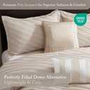 Madison Park Queen Comforter Set Raised Jacquard Texture Comforters Queen Size Bed, All Season Down Alternative Bedding Queen Size Comforter, Decor Pillows, Matching Shams, Riva, Queen Beige 5 Piece