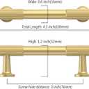 Asidrama 6 Pack 3 Inch(76mm) Brushed Gold Cabinet pulls Kitchen Cabinet Handles, Cabinet Pulls Kitchen Cabinet Hardware for Cupboard Drawer Pulls 