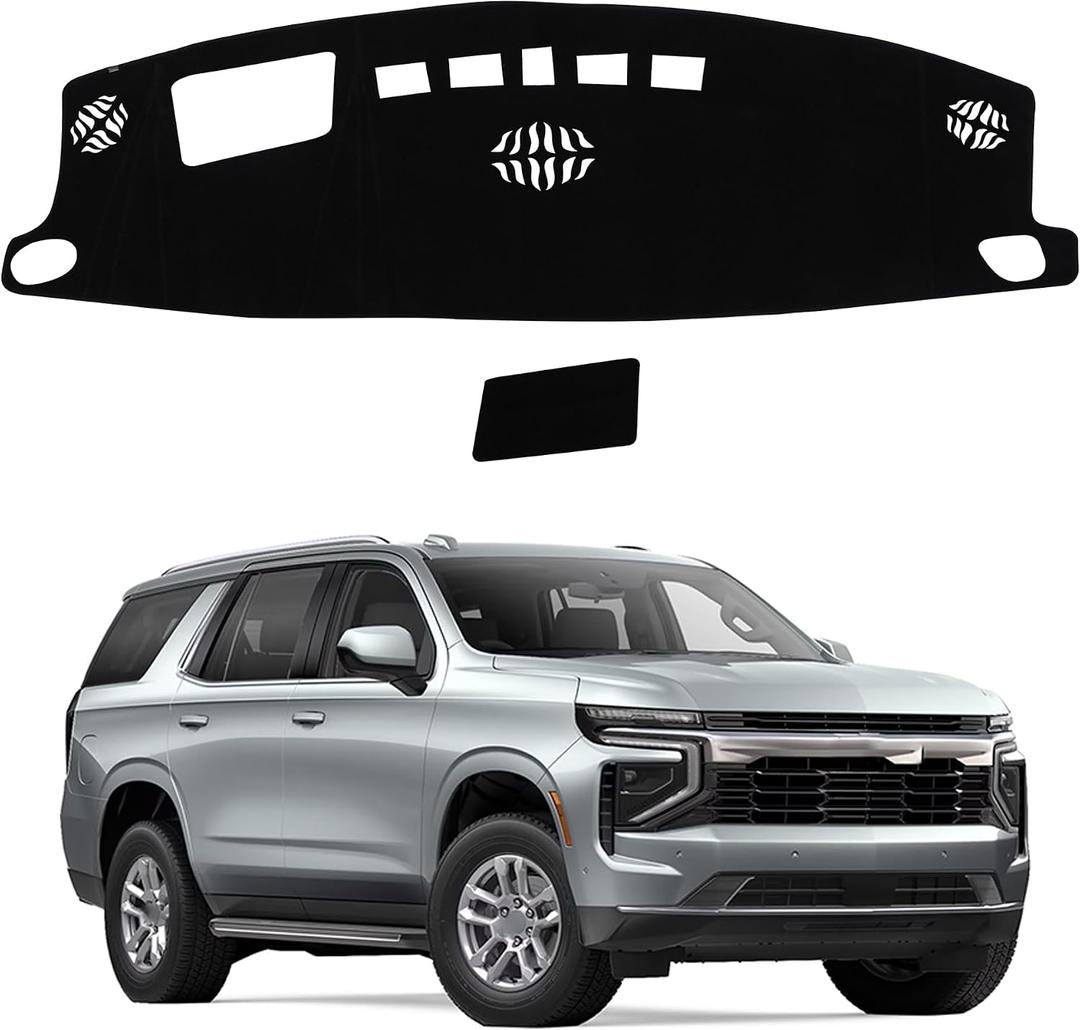 Dashboard Dash Cover Mat for 2021-2024 Che-vrolet/Chevy Tahoe/Suburban | Accurate Cutouts, Protect Dashboard from UV Rays, Reduce Glare, Heat Resistan, Easy to install