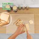 SWSKR Acrylic Cutting Board with Counter Lip,17.5"x13.5" Clear Cutting Board for Kitchen Countertop,Non-Slip,60% Thicker,Perfect for Bread,Meat,Veggies & More,Great Kitchen Essential Gadgets & Decor