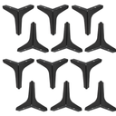HAKZEON 12 PCS 6 Inches Height Triangle Furniture Legs, Modern Triangle Furniture Sofa Feet, Triangle Metal Furniture Feet for Cabinet Table Cupboard Sofa Chair, Silver