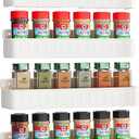 Nieifi Spice Rack Wall Mount, 4 Pack, Clear, Screw or Adhesive Installation, Spice Rack Organizer for Your Kitchen Cabinet or Pantry Door