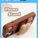 Kawaii 3D Teddy Bear Pop-Up Stand and Grip Phone Case for Samsung Galaxy S24 Ultra, Cute Cartoon Animal Phone Cover for Girls, Boys, Kids, Teens, and Womens