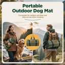 Gimars Upgraded Travel Dog Bed with Waterproof Film, Easy to Roll Up with Buckle, Large Outdoor Pet Bed for Medium & Large Dog, Portable, Washable Bed Mat for Camping,Traveling