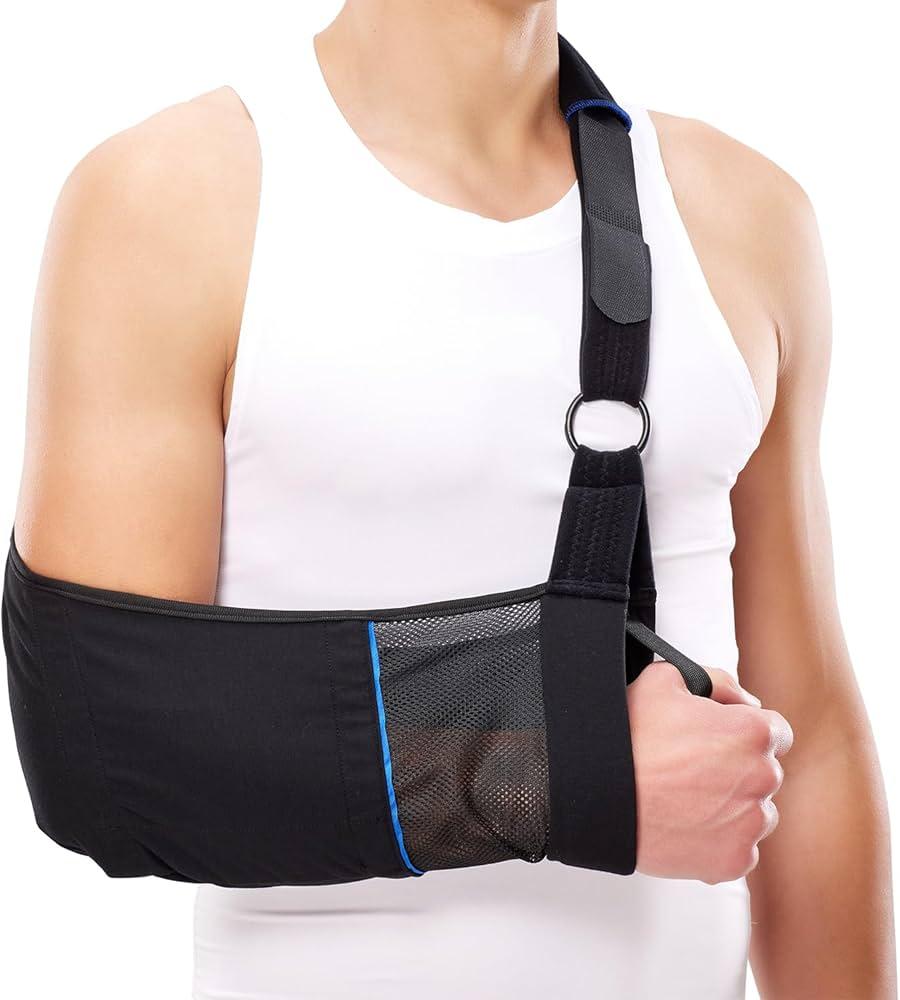 Comforband Arm Sling – Lightweight & Breathable Medical Sling with Adjustable Shoulder Strap for Torn Rotator Cuff, Broken or Fractured Forearm Bones, Support after Wrist Elbow Shoulder Surgery, One
