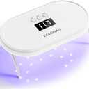 LASONAS UV LED Nail Lamp for Gel Polish 24W UV Light 3 Timer Setting Fast Drying Curing Mini Portable Cure Lamp for Gel Stickers and Strips Home Nail Care Salon
