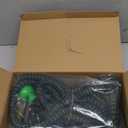 Flexi Hose with 8 Function Nozzle, 75FT - Lightweight Expandable Garden Hose, No-Kink Flexibility, 3/4 Inch Solid Brass Fittings and Double Latex Core - Black and Green