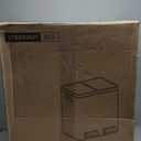 SONGMICS Trash Can, 2 x 8 Gallon (2 x 30 L) Garbage Can for Kitchen, with 15 Trash Bags, 2 Compartments, Plastic Inner Buckets and Hinged Lids, Airtight, Almond Color ULTB201A01