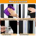 6 x Transparent Window Weather Sealing Tape 2.76 Inch x 16.5 FT Weather Stripping Residue-Free Clear Window Insulation Caulk for Shower Glass Gaps and Clear Tape Doors Windows Windproof