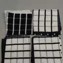 DII Basic Terry Collection Windowpane Dishcloth Set, 12x12, Black,