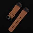 Abanen Genuine Leather Watch Band for Garmin Fenix 8 47mm / epix Pro 47mm / Instinct 3 45mm, QuickFit Retro Classic Wrist Strap for Fenix 7/6/5,Quatix 7