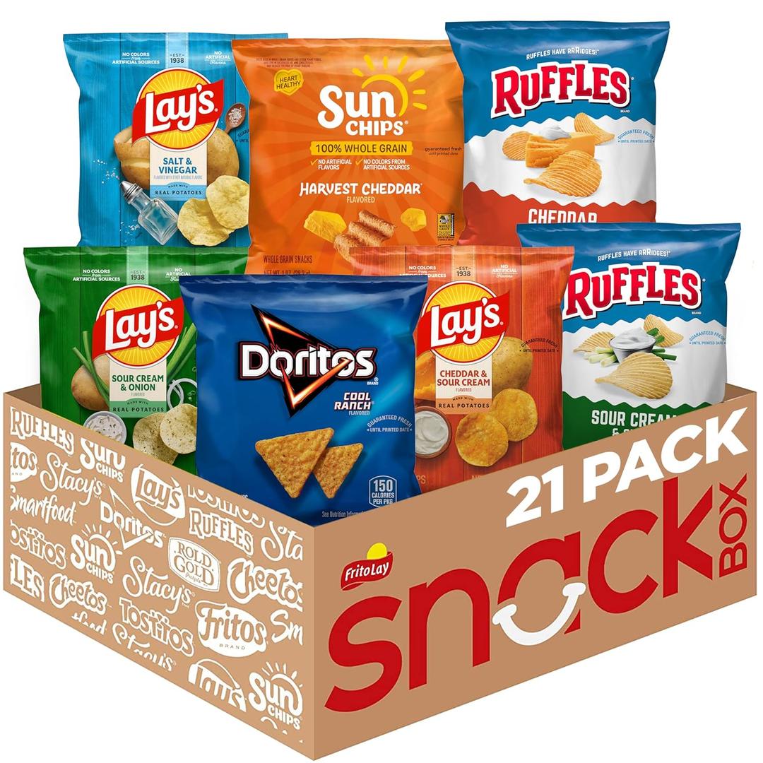 2 x Frito-Lay Tangy Favorites Mix, Variety Pack of Chips (Pack of 21) (EXP 11/17/26)