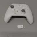 ECHTPower Wireless PC Gaming Controller - Hall Effect Joystick, 2.4G & Wired 1000Hz Polling Rate, 800mAh Battery, Adjustable Turbo/ Vibration - for PC/ Switch/ iOS/ Android-off White