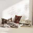 Pack of 2 Vintage Floral Pillow Covers 12x20 Christmas Boho Farmhouse Accents Chenille Rectangular Lumbar Decorative Throw Pillow Cases for Living Room Couch Bed Home Decor, Rust