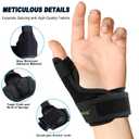 KONSEDIK Trigger Finger Thumb Splint,Adjustable Thumb Spica Support Stabilizer Brace for Pain,Sprains, Arthritis,Tendonitis,De Quervains Tenosynovitis,CMC Joint (Medium)