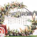 Outus 73 Pcs Daisy Wildflower Garland 98.5ft Artificial Flowers Vines Leaves Banner Hanging Floral Garland Decorations for Baby Shower Garden Wedding Party Wall Background DIY Craft(White)