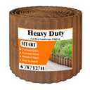 MTART Metal Garden Edging for Landscaping, Sturdy Corrugated Edging Border for DIY Flower Bed, Lawn and Landscape Edging (Rusty, 6"×50Ft)