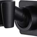 Shower Head Holder All Meta lHandheld Shower Wand Bracket Adhesive Shower Wall Mount Holder Brass Shower Spray Holder Black, Drill Free Glue Installation