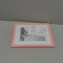 upsimples 8.5 By 11 Picture Frame, Display Pictures 6x8 with Mat or 8.5 x 11 Without, Wall Hanging Photo Frames, Pink, 1 Pack