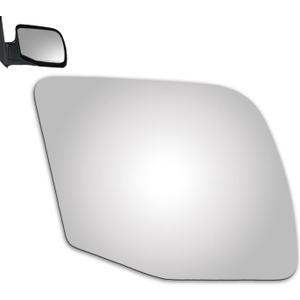 WLLW Mirror Glass for Ford E-150/E-250/E-350/E-450/Econoline E-150/E-250/E-450/E-450 Super Duty Passenger Side Only Right Convex Replacement Glass with Adhesive