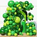 Green Balloons Arch Kit, 129Pcs Green Balloons Garland Different Size for Birthday,Jungle Forest Themed, St. Patrick's Day, Summer Party Decorations
