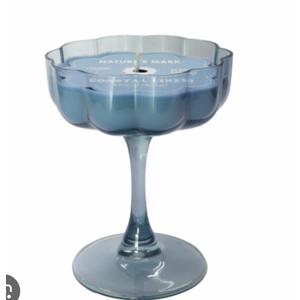 Nature's Mark Stem Glass Candle - Blue 40Z.(113.4g)
