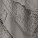 CozyLux Queen Comforter Set Beige - 7 Pieces Striped Seersucker Bed in a Bag, Soft Lightweight Boho Bedding Set with All Season Comforters Queen Size, Sheets, Pillowcases & Shams