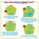 Milkaid Max Capsules for Lactose Intolerance Relief with Lactase Enzyme, Dietary Supplement to Help Prevent Gas, Bloating & Diarrhea Due to Lactose Sensitivity | 9000 ALU (60 Capsules, Unflavored) (60 Count (Pack of 1))