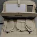 Car Seat Organizers,Multi-functional Back Seat Protectors, Storage Pouches, and Tray Holders (for Cars, Kids, Seat Back and Rear Seats) (Woven Beige, 1 Pcs)