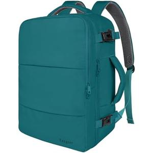 Taygeer Laptop Backpack, Airline Approved Carry On with 17.3 inch Laptop Compartment, TSA Friendly Backpack for Nursing Doctor Business Travel, Travel Daypack for Work Essentials, Peacock Blue