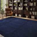 7x10 Large Area Rugs for Living Room Bedroom,Soft Memory Foam Modern Indoor Fuzzy Shaggy Rug, Low Pile Carpet for Kids Room Nursery Home Decor, Blue