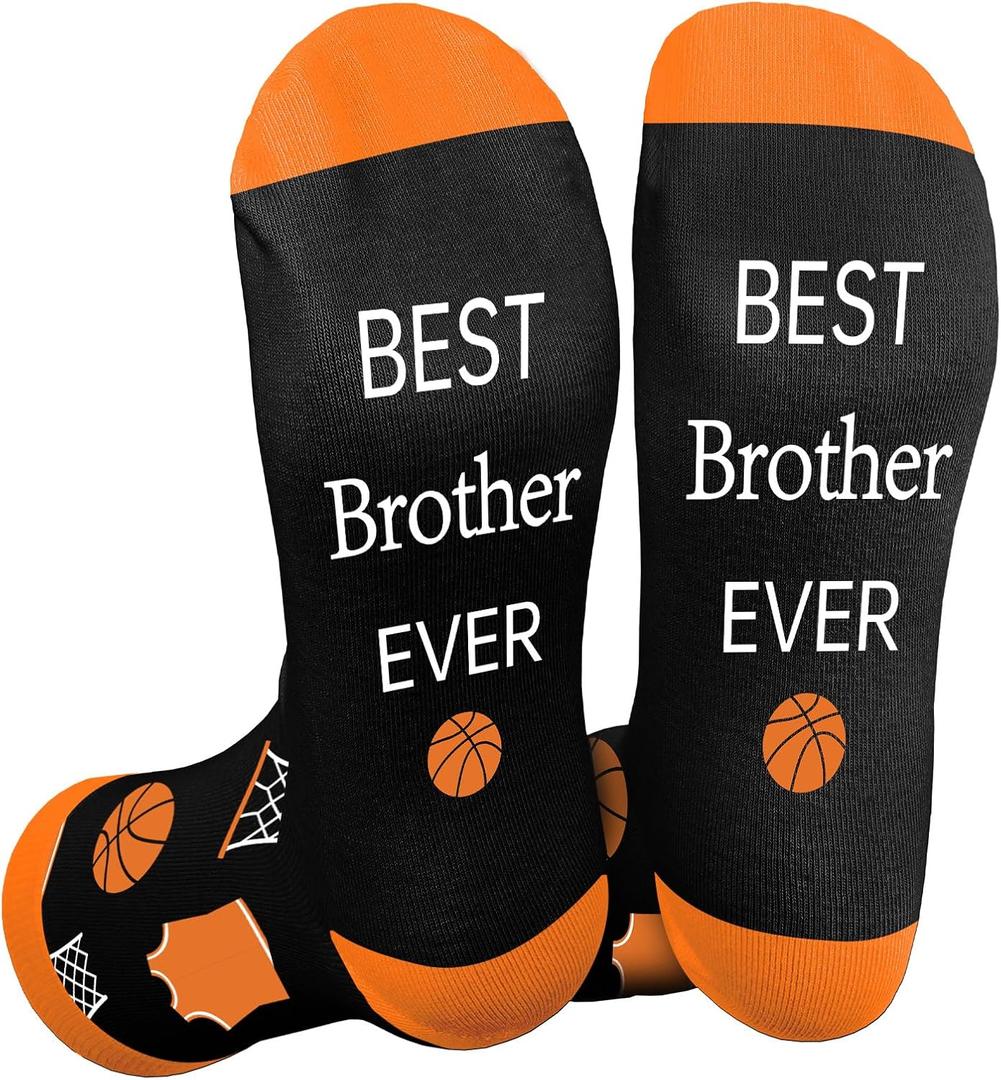 Gifts for Brother - Christmas Birthday Valentine's Day Presents for Brother Adult,Stocking Stuffers,Men Socks (Black)